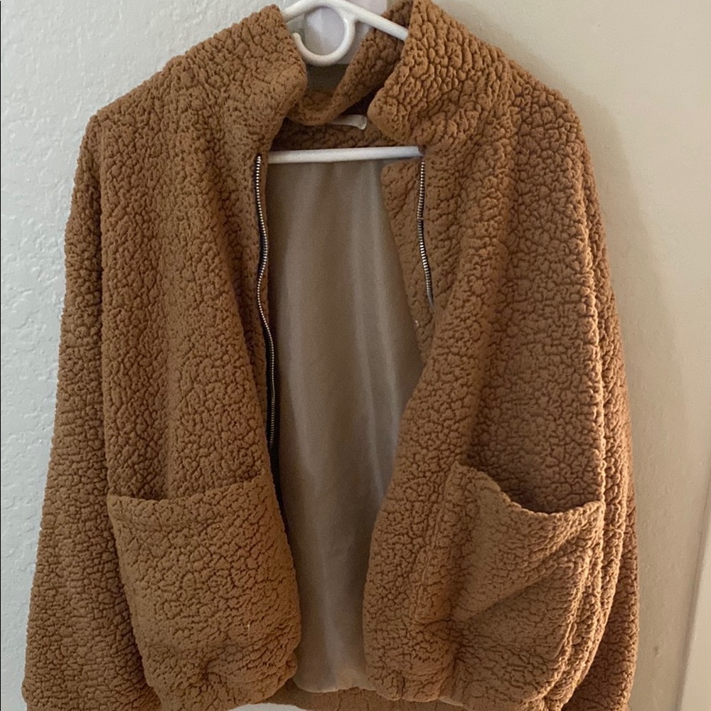 Cozy Tan Sherpa Jacket